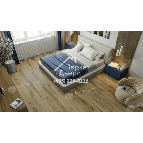 LVT ламинат Alpine Floor Дуб Натуральный Отбеленный ECO 23-3, 1227x187x5