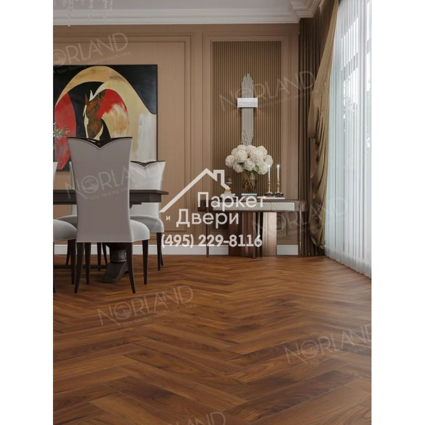Ламинат Norland Herringbone Elegant Strong Орех Кипр, LF304-19, 600-100-12-2