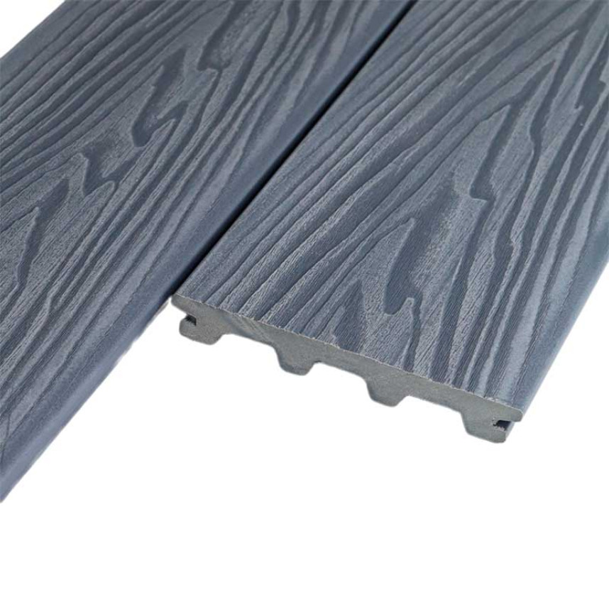 Террасная доска дпк TerraDeck Aragon серый, 3000,4000x150x20-3