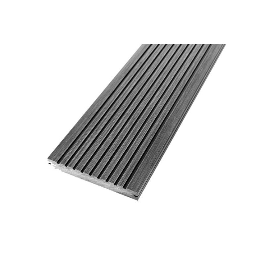 Террасная доска ДПК полнотелая TR Solid графит, 3000,4000x154x20-3