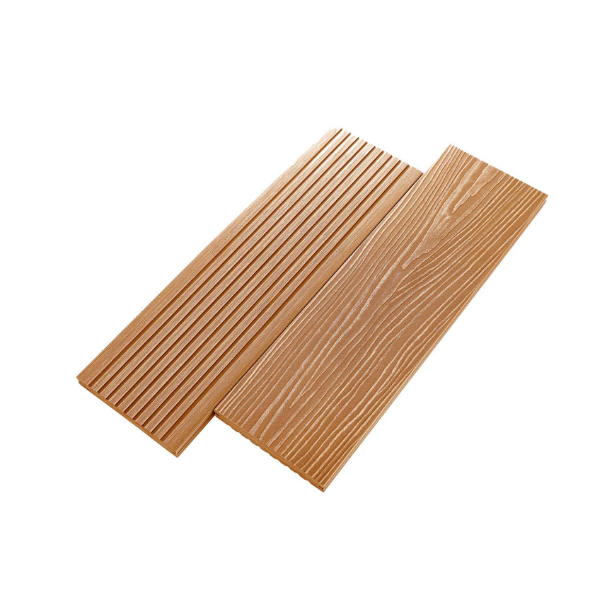 Террасная доска ДПК полнотелая TR Solid орех, 3000,4000x154x20-6