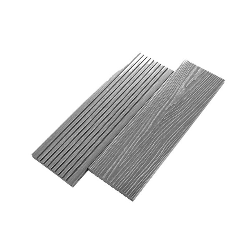 Террасная доска ДПК полнотелая TR Solid серый, 3000,4000x154x20-1