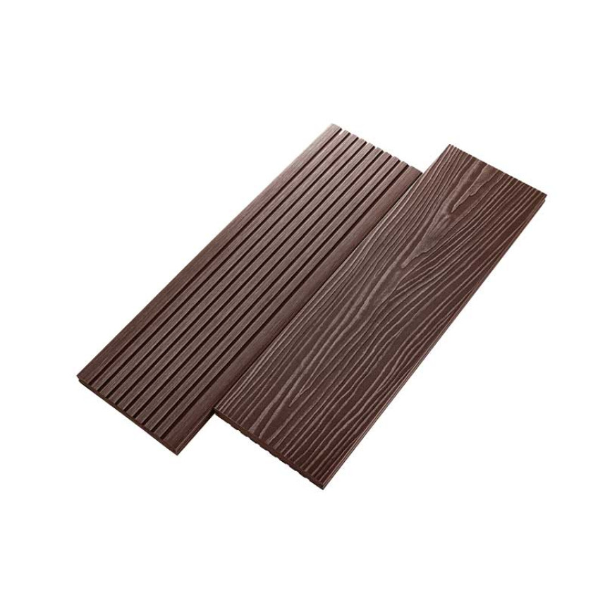 Террасная доска ДПК полнотелая TR Solid венге, 3000,4000x154x20-5