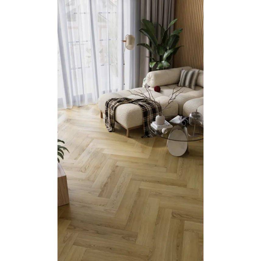 Кварц-винил SPC My Step Aqua Аква Херрингбон Корк Линео