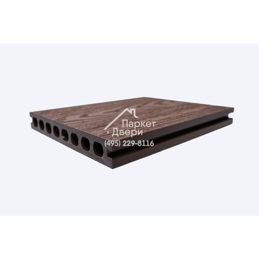 Террасная доска Роскомпозит МПК Forte шлифовка+тиснение, какао 3000,4000,6000х160х22мм
