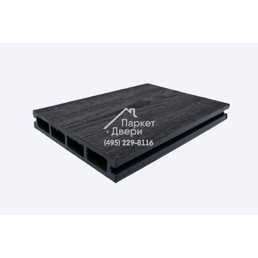 Террасная доска Роскомпозит МПК ARTE антрацит шлифовка+тиснение 3000,4000,6000х140х22мм