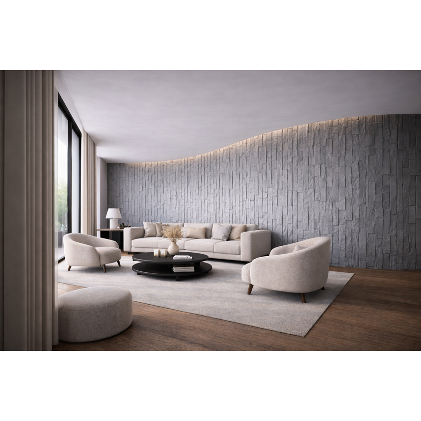 Гибкая керамика Alpine Walls Каменная вертикаль MURO VERTICALE, MTR-003PW, 600*1200*6