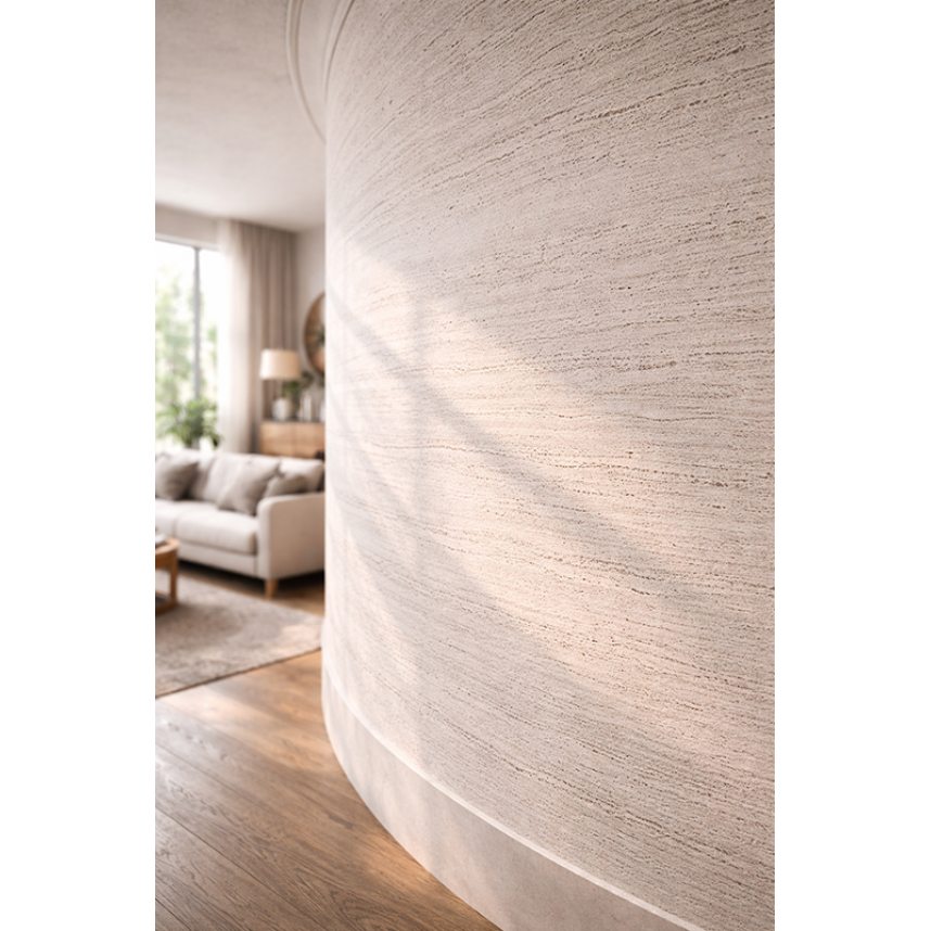 Гибкая керамика Alpine Walls Серый травертин TRAVERTINO GRIGIO, MTR-012PW, 600*1200*4-1