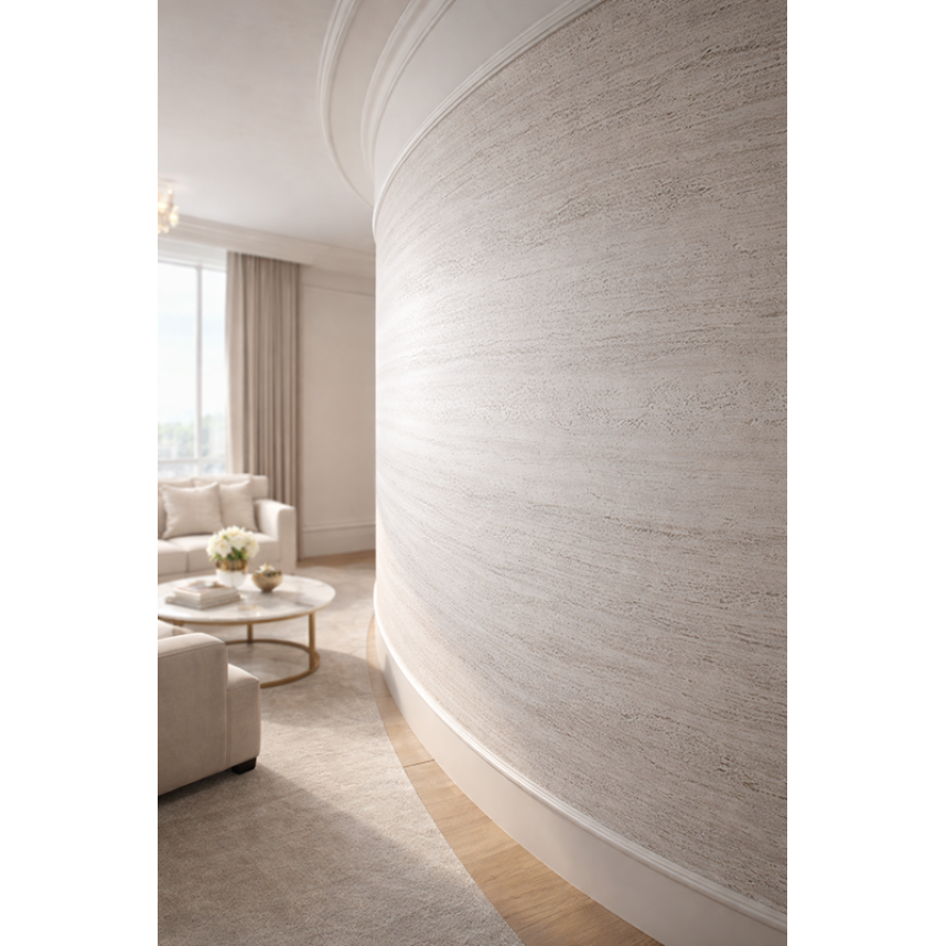 Гибкая керамика Alpine Walls Серый травертин TRAVERTINO GRIGIO, MTR-012PW, 600*1200*4