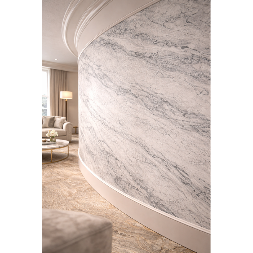 Гибкая керамика Alpine Walls Мраморный шторм MARMO TEMPESTA, MTR-015PW, 600*1200*4-1