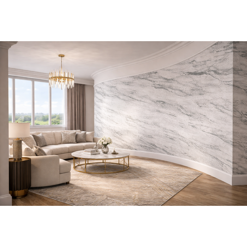 Гибкая керамика Alpine Walls Мраморный шторм MARMO TEMPESTA, MTR-015PW, 600*1200*4-1