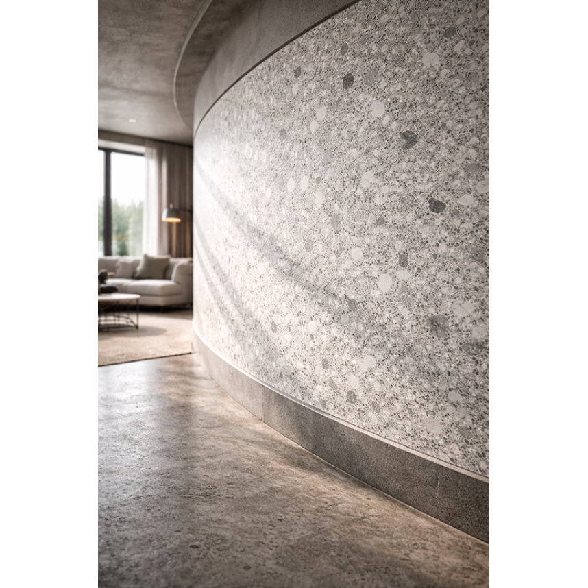 Гибкая керамика Alpine Walls Итальянская мозаика TERRAZZO MILANO, MTR-017PW, 600*1200*4-1
