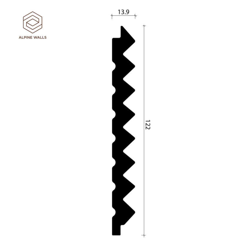 Стеновая панель Alpine Walls LineArt ECO1501W, 122*13.9*2900-5