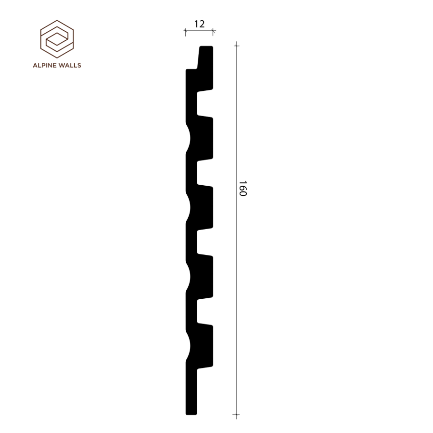 Стеновая панель Alpine Walls LineArt ECO6601W, 160*12*2900-5