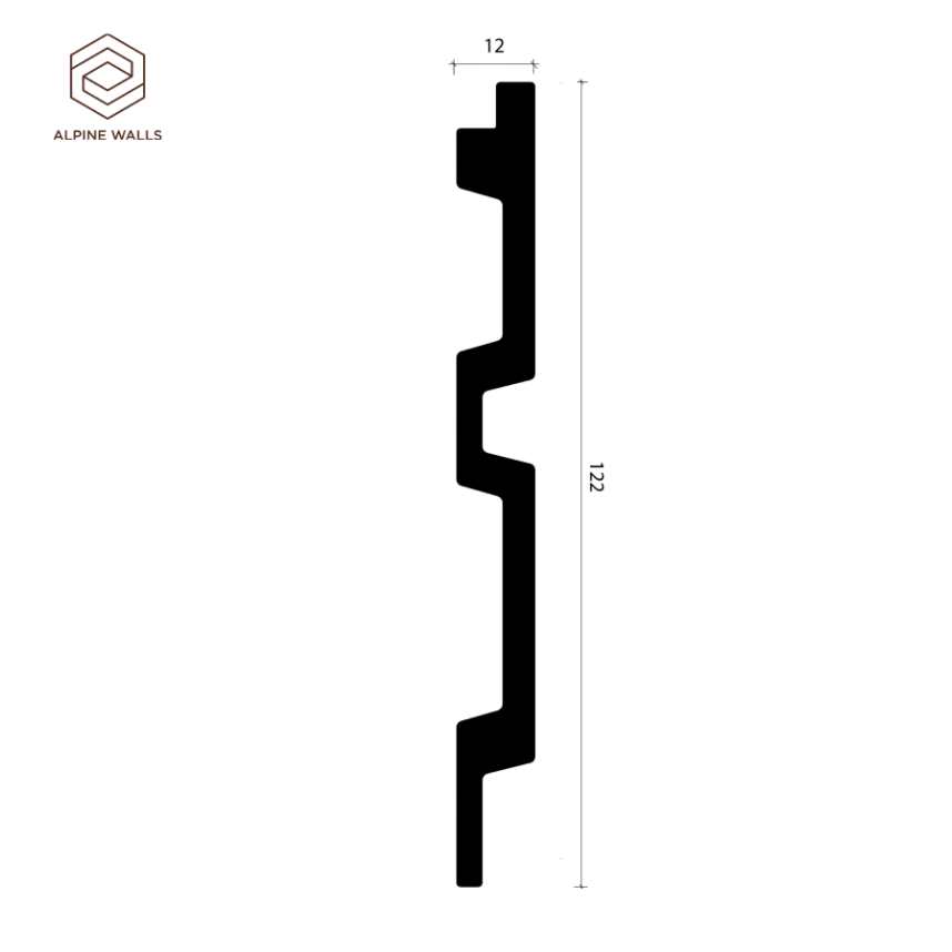 Стеновая панель Alpine Walls LineArt ECO0201, 122*12*2900-6
