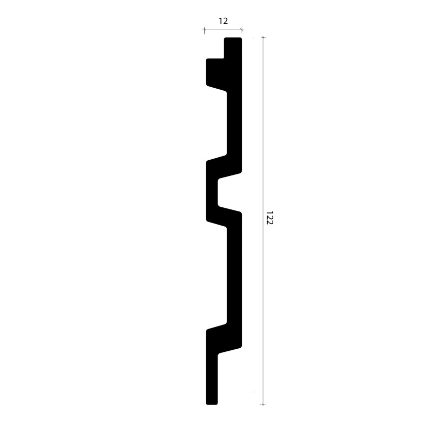 Стеновая панель Alpine Walls LineArt ECO0201W, 122*12*2900-5