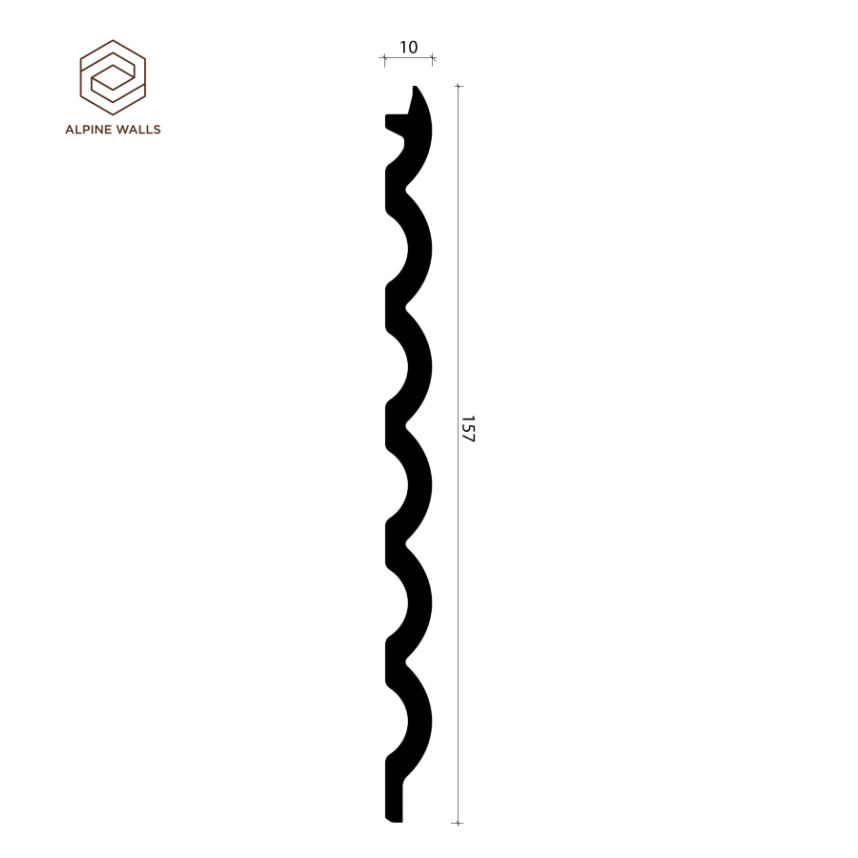 Стеновая панель Alpine Walls LineArt ECO9741W, 157*10*2900-5