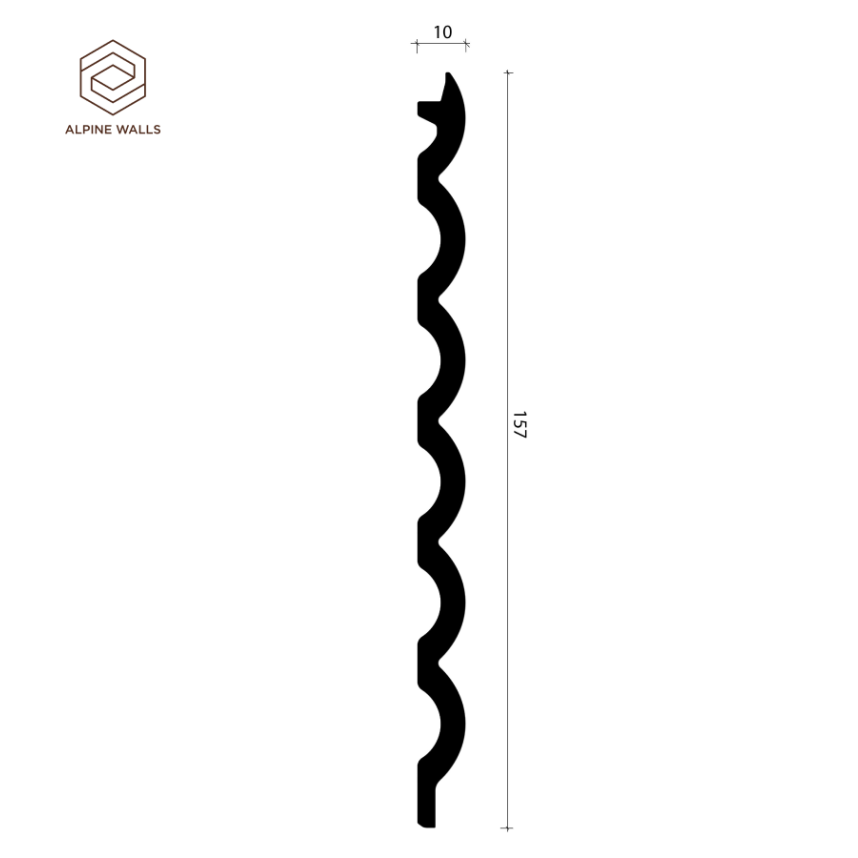 Стеновая панель Alpine Walls LineArt ECO0974B, 157*10*2900-6