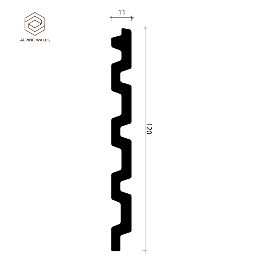 Стеновая панель Alpine Walls LineArt ECO6221, 120*11*2900-5