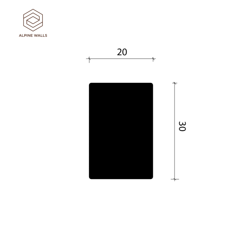 Стеновая панель Alpine Walls Рейка LineArt ECO502W, 30*20*2900-4