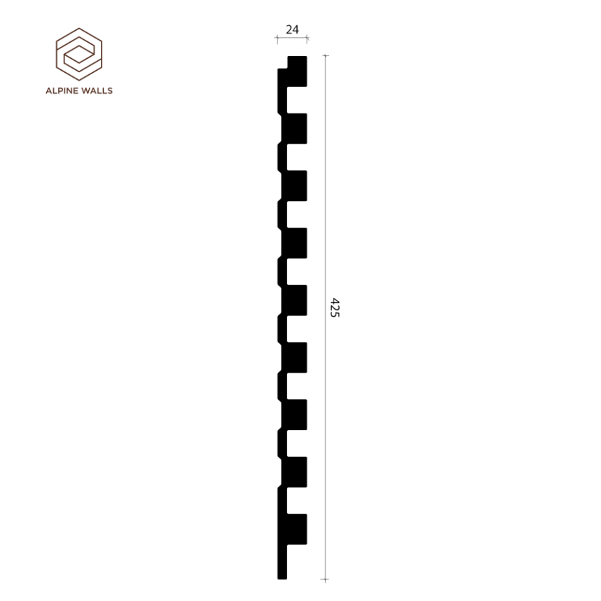 Стеновая панель Alpine Walls LineArt ECO2103, 425*24*2900-5
