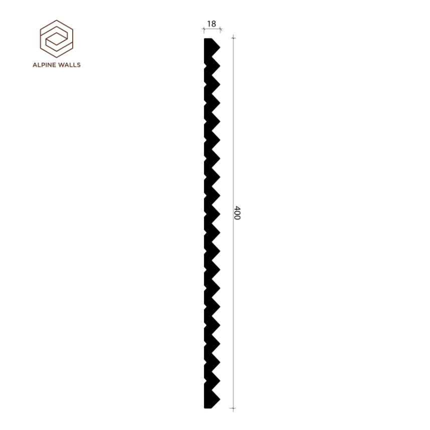 Стеновая панель Alpine Walls LineArt ECO8103, 400*18*2400-5