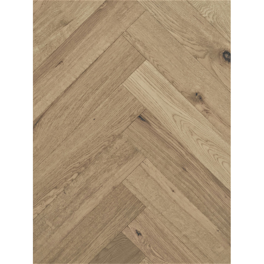 Паркет Wood Bee английская ёлка Herringbone дуб Аура / Aureo, 600x92x12