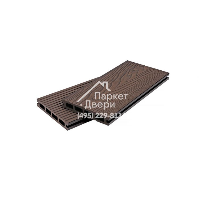 Террасная доска под дерево Венге WPS, пустотелая, 3D, 3000, 4000x151x24-2