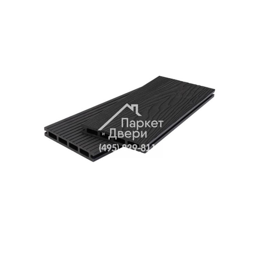 Террасная доска Черная / Графит WPS, 4000, 3000x150x23, пустотелая, облегченная-1
