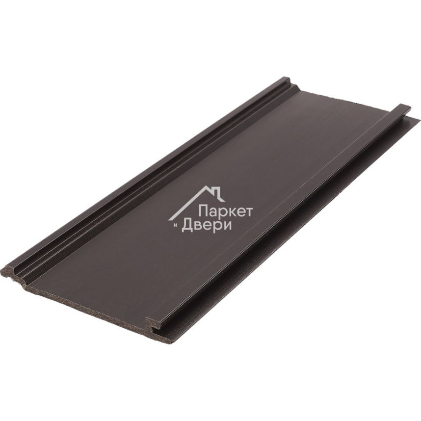 Реечный сайдинг Дерево-Пласт 3D Венге, Графит, Шоколад 165х20мм Длина 3,4м-1