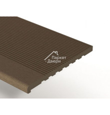 Террасная доска Woodvex Select Ступени 3/4м.x350x22 /Венге, Темно коричневый,  Кофе, Вуд,  Графит/