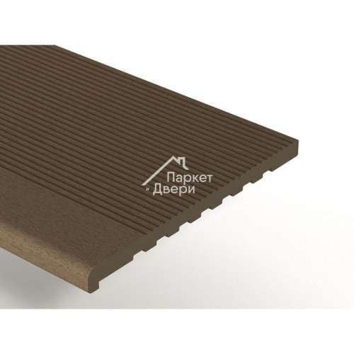 Террасная доска Woodvex Select Ступени 3/4м.x350x22 /Венге, Темно коричневый,  Кофе, Вуд,  Графит/