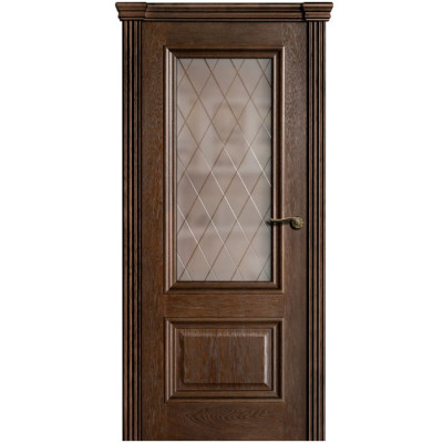 Дверь Nuva (со стеклом) VIVA Premium / Морёный дуб /