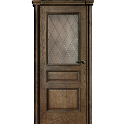 Дверь Olson (со стеклом) VIVA Premium / Морёный дуб /