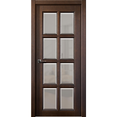 Дверь Loki (со стеклом) VIVA Premium / Орех /