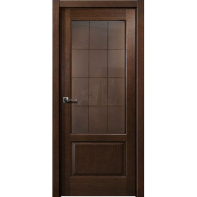 Дверь Trend ( со стеклом) VIVA Premium / Орех /