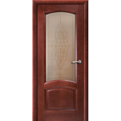 Дверь Александрит (со стеклом) VIVA Classic / Красное дерево /