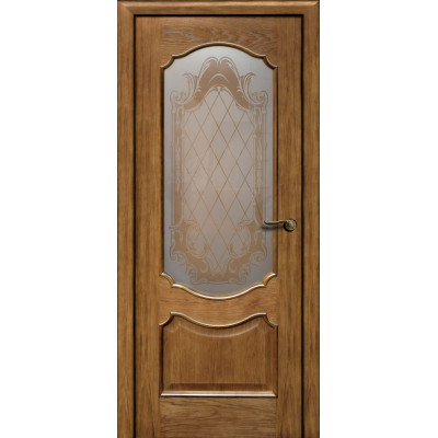 Дверь Рубин II (со стеклом) VIVA Classic / Натуральный дуб тонированный /