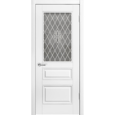 Дверь Трио II (со стеклом) VIVA Versal / Эмаль белая /