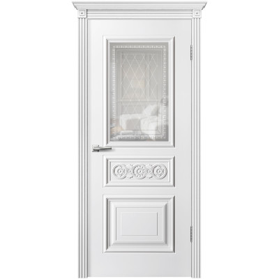 Дверь Премьера (со стеклом) VIVA Versal / Эмаль белая /