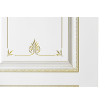 Дверь Трио Корона (со стеклом) VIVA Versal / Эмаль белая, патина белое золото /