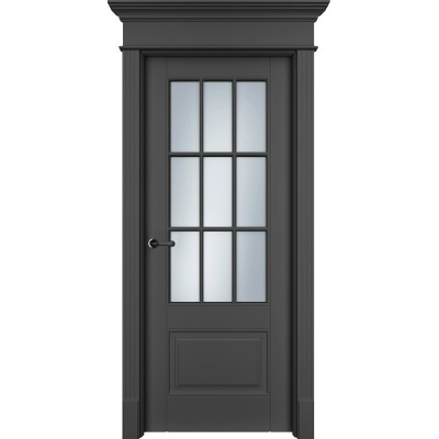 Дверь Межкомнатная ОФРАМ традиционная классика Оксфорд OXF2s черная