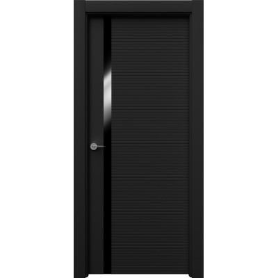 Дверь Межкомнатная ОФРАМ современные формы Батис Bat V2 черная