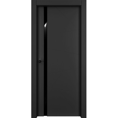 Дверь Межкомнатная ОФРАМ современные формы Берген черная