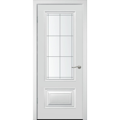 Дверь межкомнатная WanMark Симпл-2  ПО белая эмаль, серая эмаль, светло-серая эмаль, ваниль