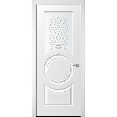 Дверь межкомнатная WanMark Круг  ПО белая эмаль