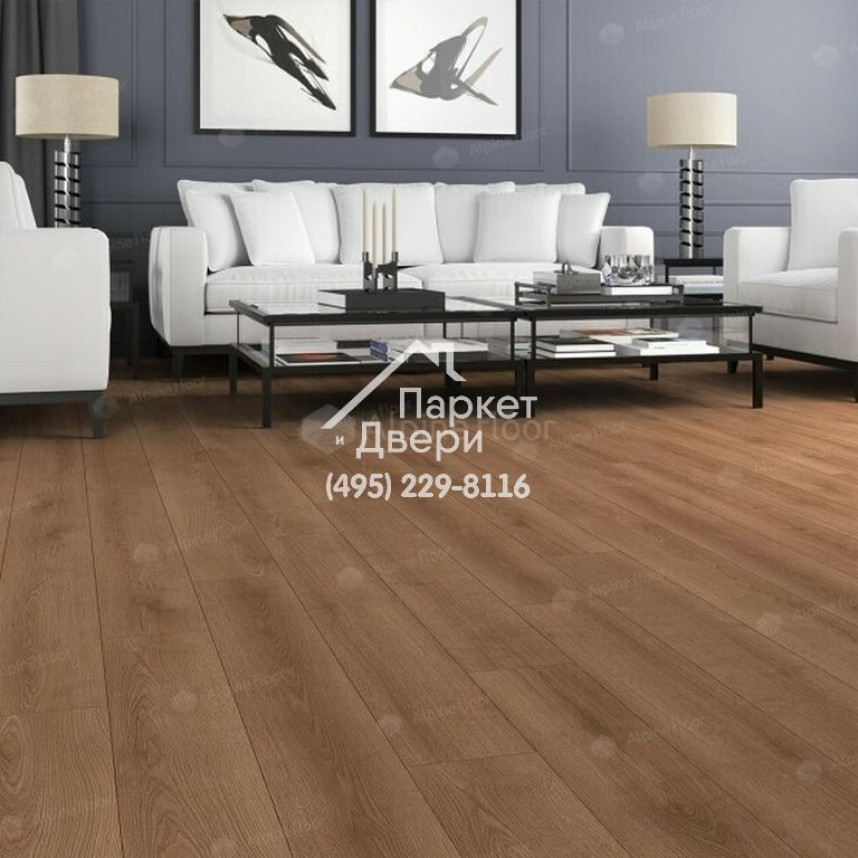 Ламинат Alpine Floor Premium Дуб Браун Р1003,1380х190х10 мм-1