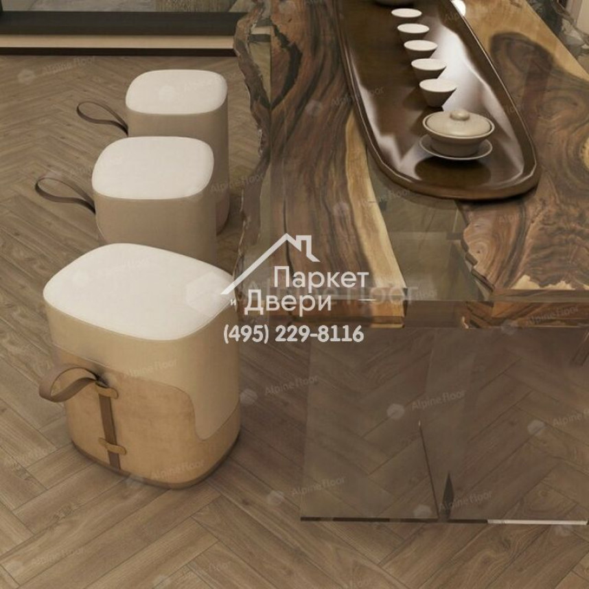 Ламинат Alpine Floor Herringbone 12 Дуб Калабрия LF 105-09 600х100х12мм