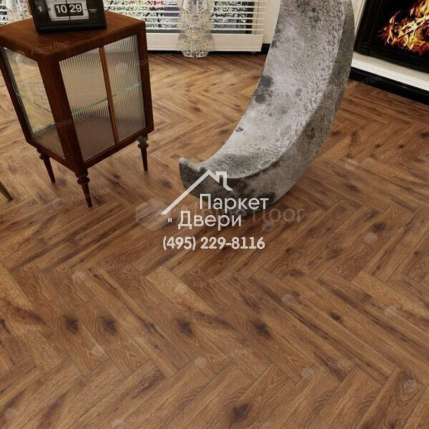 Ламинат Alpine Floor Herringbone 12 Дуб Умбрия LF 105-11 600х100х12мм