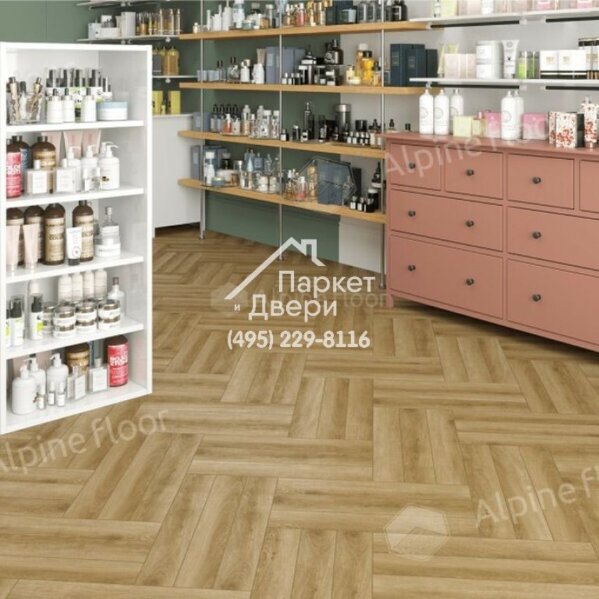 Ламинат Alpine Floor Herringbone 8 Pro Дуб Эльзас LF102-2 606x101x8 мм